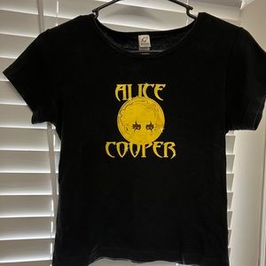Alice Cooper vintage t shirt small/petite baby doll t shirt